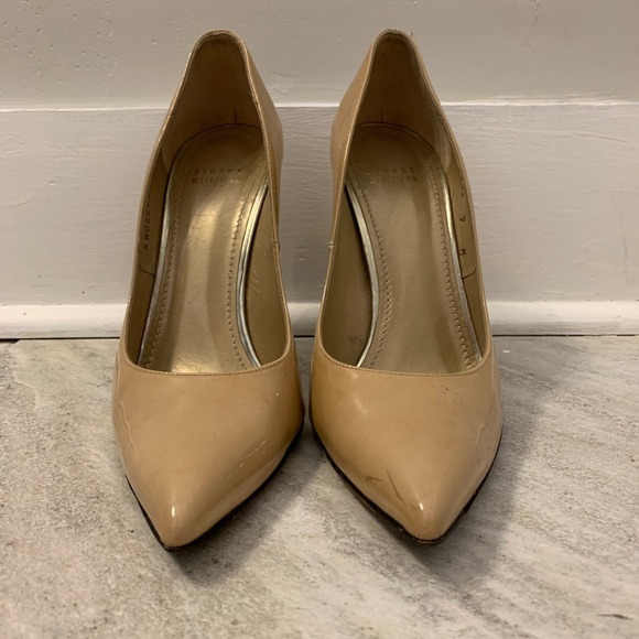 Stuart Weitzman Tan Patent Leather Stiletto - Picture 11 of 12